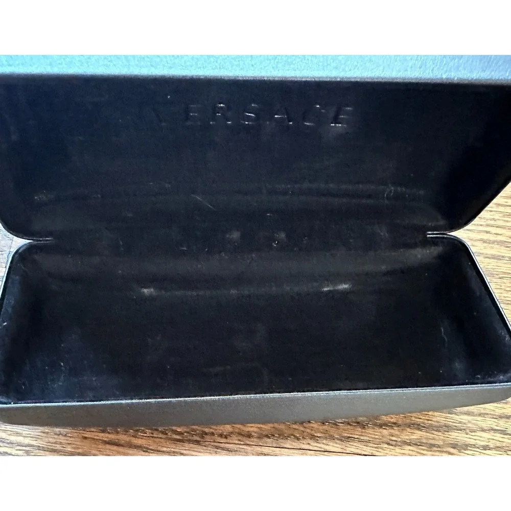 Versace Authentic Hard Eyeglass Case Unisex Black Replacement Luxury Italy